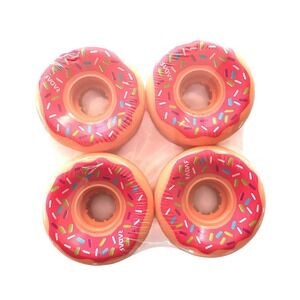 Radar Donut Roller Skate Wheels Set of 4 Pink Sprinkle Novelty Quad Wheels NIP